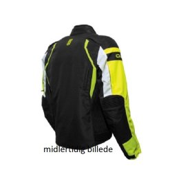 protest Høflig trofast MC jakke FLUO | LATITUDE jakke i 500D nylon | sort og gul med aftagelig foer
