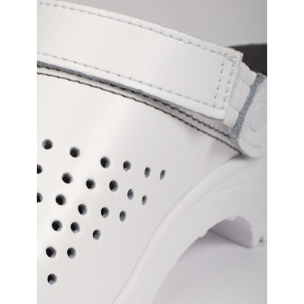 Tr�sko Hvid skind med flexbund