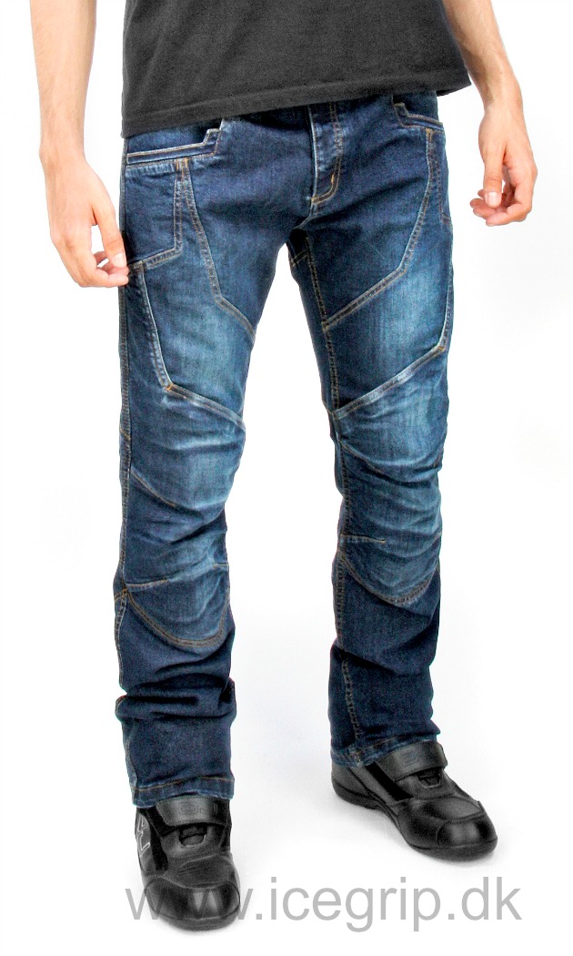 sjæl favorit bilag MC jeans kevlar MUSCLE blå | forstærket bukser med CE godkendt beskyttelse